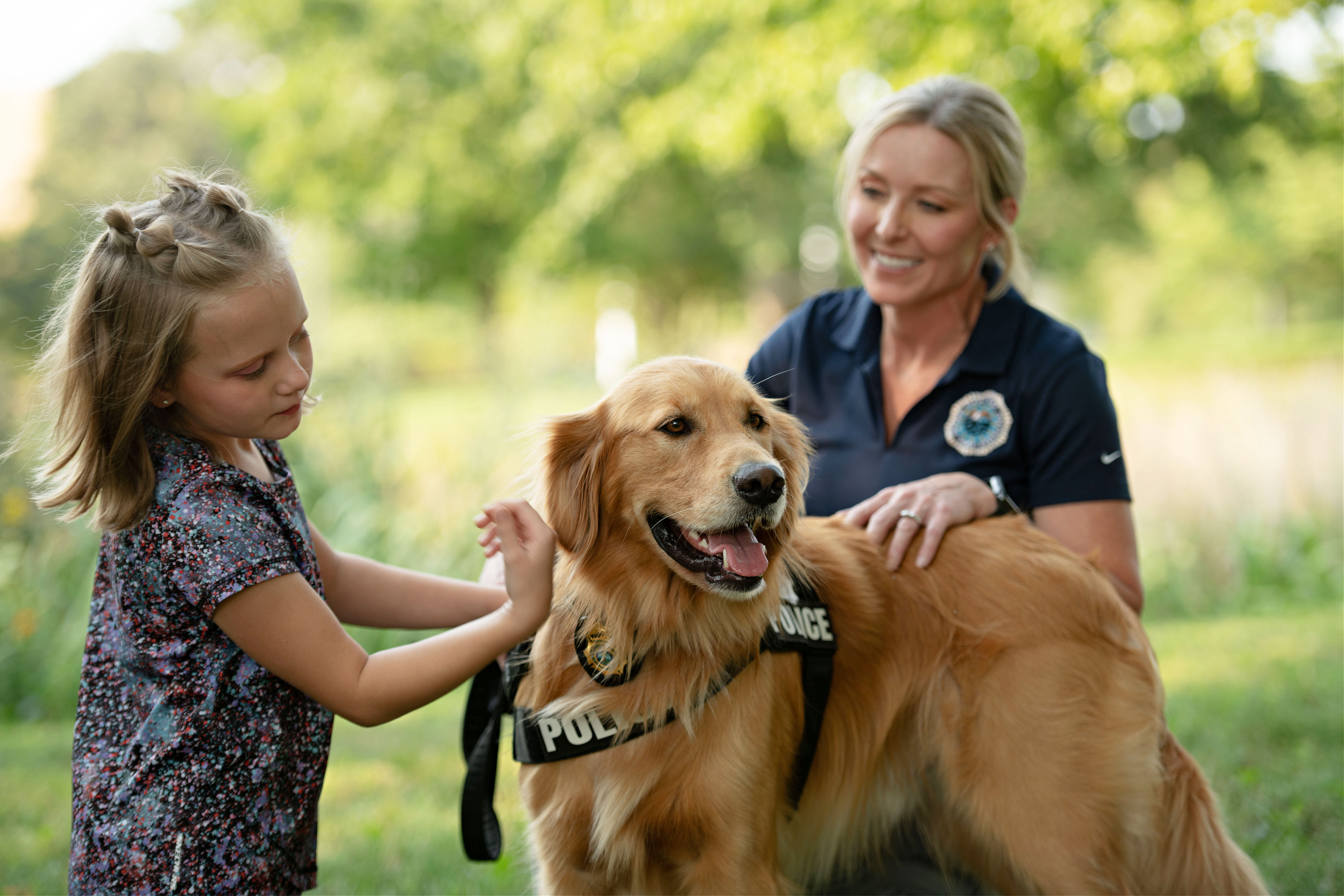 Photo of dog with child